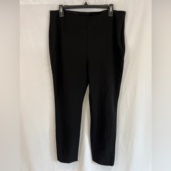 Quince Ultra Stretch Ponte Knit Pintuck Ankle Pants Side Zip GUC - Picture 4 of 8
